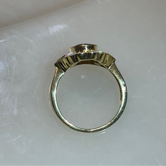 🎁A STUNNER of a Ring! Amethyst & Opal 925 Silver/GP! - Picture 10 of 16